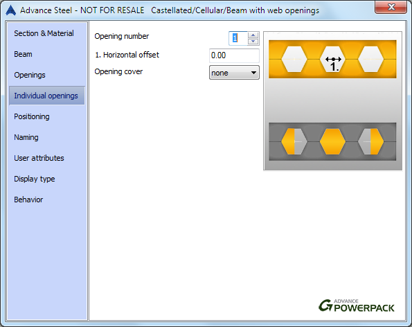 How the castellated/cellular beams from catalogue or user defined are modeled?